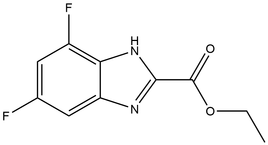 4,6-二氟苯并咪唑-2-甲酸乙酯, 1506701-48-9, 结构式