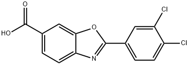 6-Benzoxazolecarboxylic acid, 2-(3,4-dichlorophenyl)- Struktur