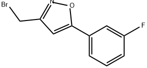 Isoxazole, 3-(bromomethyl)-5-(3-fluorophenyl)- Structure