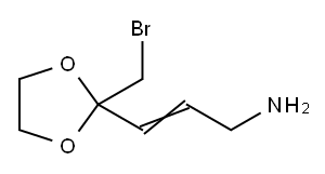 2-Propen-1-amine, 3-[2-(bromomethyl)-1,3-dioxolan-2-yl]- Structure