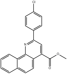2-(4-氯苯基)-7,8-苯并-4-喹啉甲酸甲酯 结构式