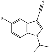 1H-Indole-3-carbonitrile, 5-bromo-1-(1-methylethyl)-|5-溴-1-丙-2-烯基吲哚-3-腈