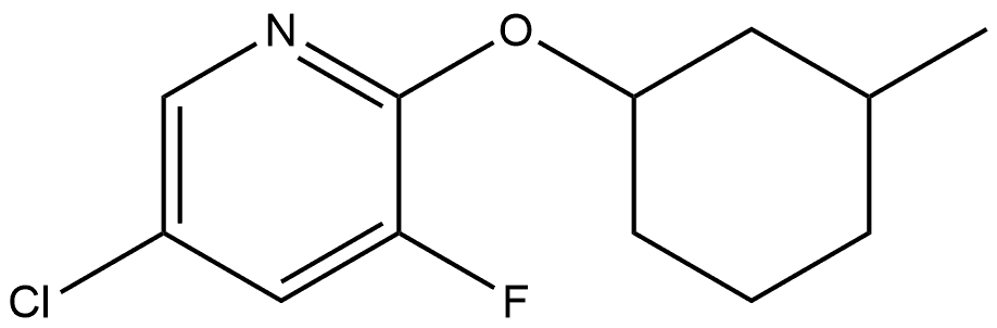 5-Chloro-3-fluoro-2-[(3-methylcyclohexyl)oxy]pyridine Structure