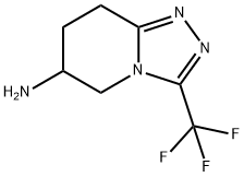 1,2,4-Triazolo[4,3-a]pyridin-6-amine, 5,6,7,8-tetrahydro-3-(trifluoromethyl)- 结构式