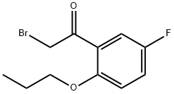 2-溴-1-(5-氟-2-丙氧基苯基)乙酮,1508742-37-7,结构式