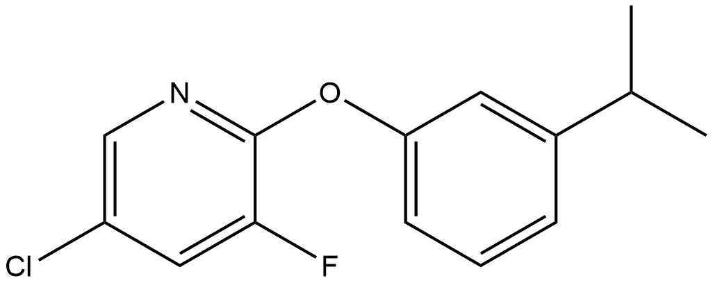 5-Chloro-3-fluoro-2-[3-(1-methylethyl)phenoxy]pyridine Structure
