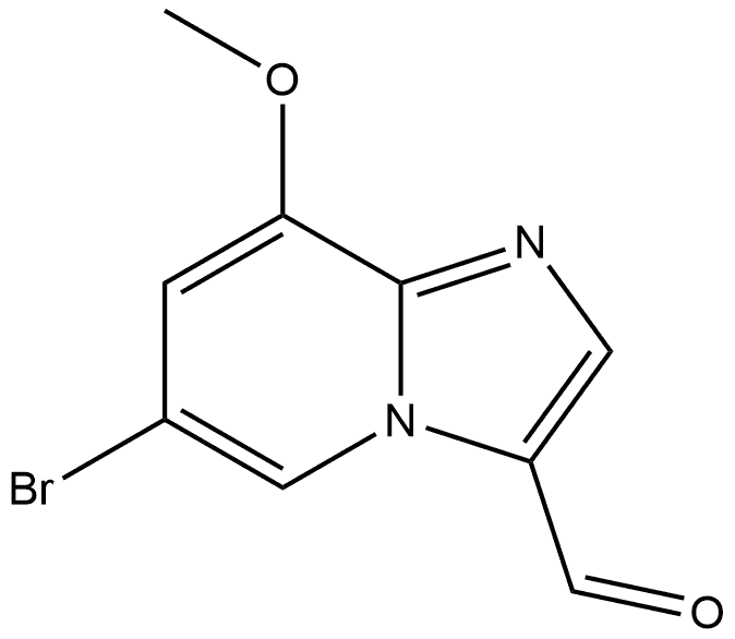 6-bromo-8-methoxyimidazo[1,2-a]pyridine-3-carbaldehyde 结构式
