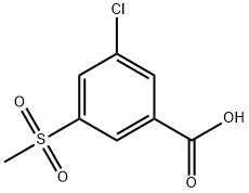 Benzoic acid, 3-chloro-5-(methylsulfonyl)- Struktur