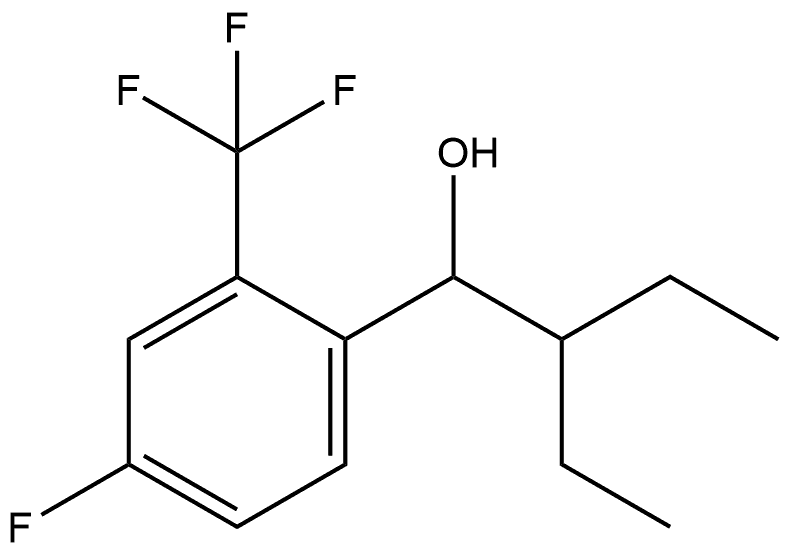 α-(1-Ethylpropyl)-4-fluoro-2-(trifluoromethyl)benzenemethanol 结构式