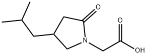 1-Pyrrolidineacetic acid, 4-(2-methylpropyl)-2-oxo- Struktur