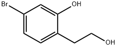 Benzeneethanol, 4-bromo-2-hydroxy- Struktur