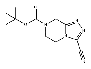 1,2,4-Triazolo[4,3-a]pyrazine-7(8H)-carboxylic acid, 3-cyano-5,6-dihydro-, 1,1-dimethylethyl ester Structure