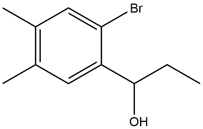 Benzenemethanol, 2-bromo-α-ethyl-4,5-dimethyl- Structure