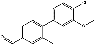 4'-Chloro-3'-methoxy-2-methyl-[1,1'-biphenyl]-4-carbaldehyde,1513775-50-2,结构式