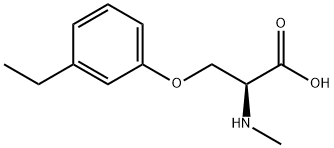 O-(3-ethylphenyl)-N-methyl-L-serine Structure