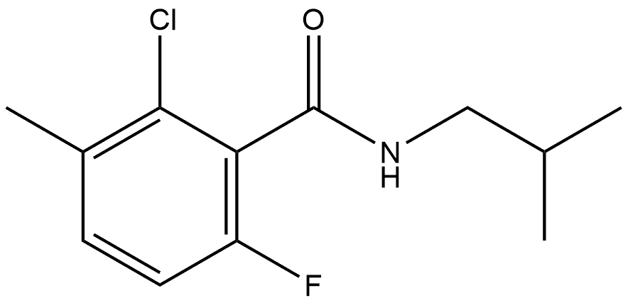 2-Chloro-6-fluoro-3-methyl-N-(2-methylpropyl)benzamide Structure