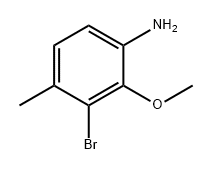 Benzenamine, 3-bromo-2-methoxy-4-methyl- Struktur