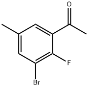 1-(3-溴-2-氟-5-甲基苯基)-乙酮 结构式
