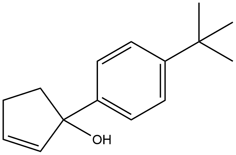 1-[4-(1,1-Dimethylethyl)phenyl]-2-cyclopenten-1-ol 结构式