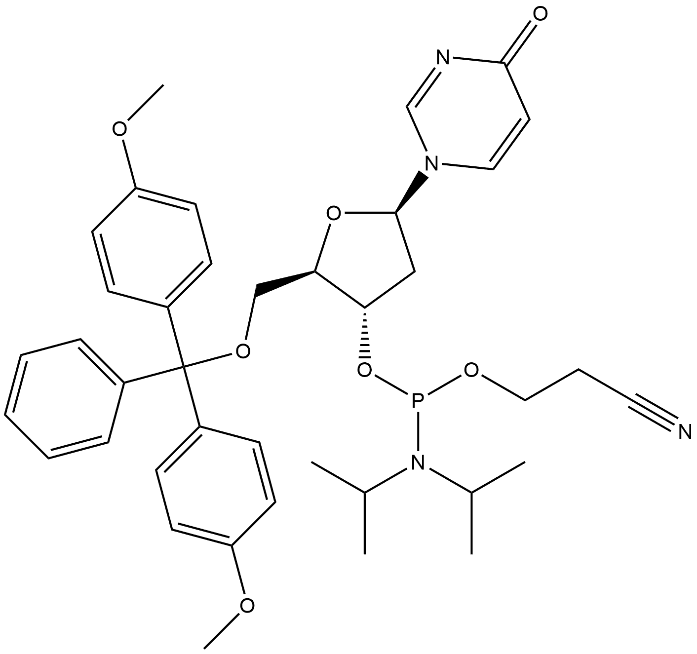 DMTr-dH2U-amidite Structure