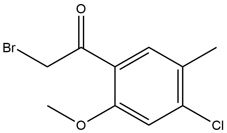 2-Bromo-1-(4-chloro-2-methoxy-5-methylphenyl)ethanone Struktur