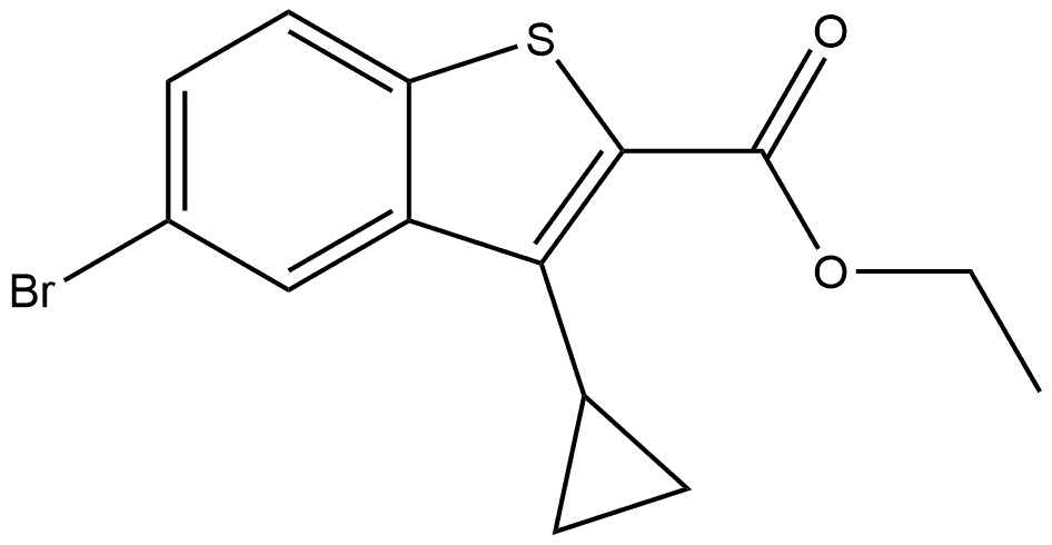 ethyl 5-bromo-3-cyclopropylbenzo[b]thiophene-2-carboxylate 结构式