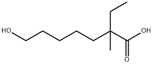 Heptanoic acid, 2-ethyl-7-hydroxy-2-methyl- Struktur
