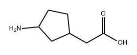 Cyclopentaneacetic acid, 3-amino- Struktur