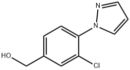 Benzenemethanol, 3-chloro-4-(1H-pyrazol-1-yl)- Structure