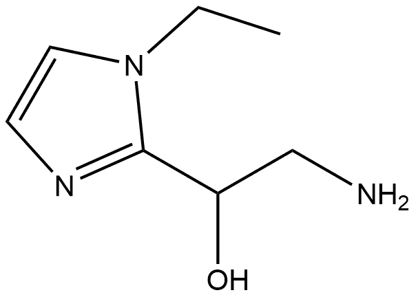 2-氨基-1-(1-乙基-1H-咪唑-2-基)乙醇 结构式