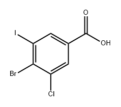 Benzoic acid, 4-bromo-3-chloro-5-iodo- Structure