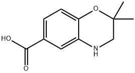 2H-1,4-Benzoxazine-6-carboxylic acid, 3,4-dihydro-2,2-dimethyl- Structure