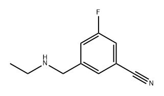 BENZONITRILE, 3-[(ETHYLAMINO)METHYL]-5-FLUORO-]- 结构式