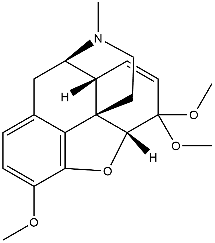 Morphinan, 7,8-didehydro-4,5-epoxy-3,6,6-trimethoxy-17-methyl-, (5α)- Structure