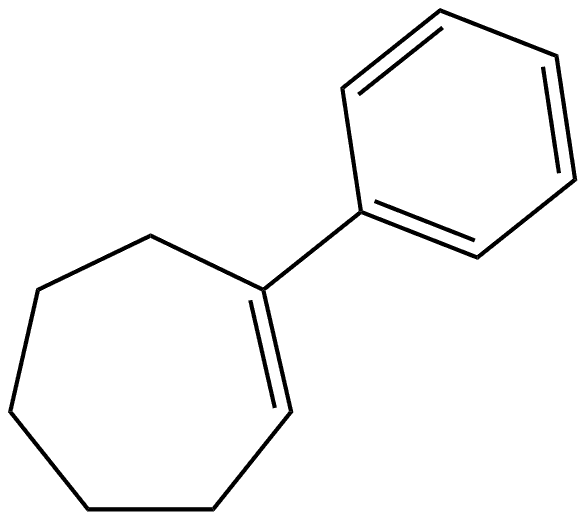 Cycloheptene, 1-phenyl-, (E)- (9CI) Structure
