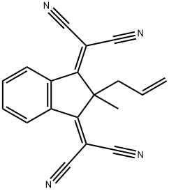 2,2'-[2-甲基-2-(2-丙烯-1-基)-1H-茚-1,3(2H)-二亚基]双丙二腈 结构式