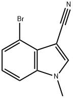 1H-Indole-3-carbonitrile, 4-bromo-1-methyl- 结构式