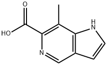 7-甲基-1H-吡咯并[3,2-C]吡啶-6-羧酸, 1521871-30-6, 结构式