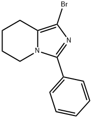 Imidazo[1,5-a]pyridine, 1-bromo-5,6,7,8-tetrahydro-3-phenyl- Struktur