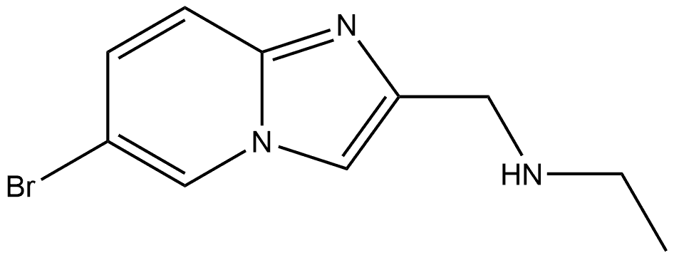 ({6-bromoimidazo[1,2-a]pyridin-2-yl}methyl)(ethyl)amine Struktur