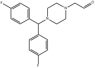 1-Piperazineacetaldehyde, 4-[bis(4-fluorophenyl)methyl]- Structure