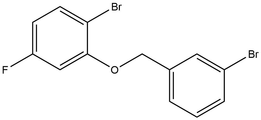 1-Bromo-2-[(3-bromophenyl)methoxy]-4-fluorobenzene 结构式