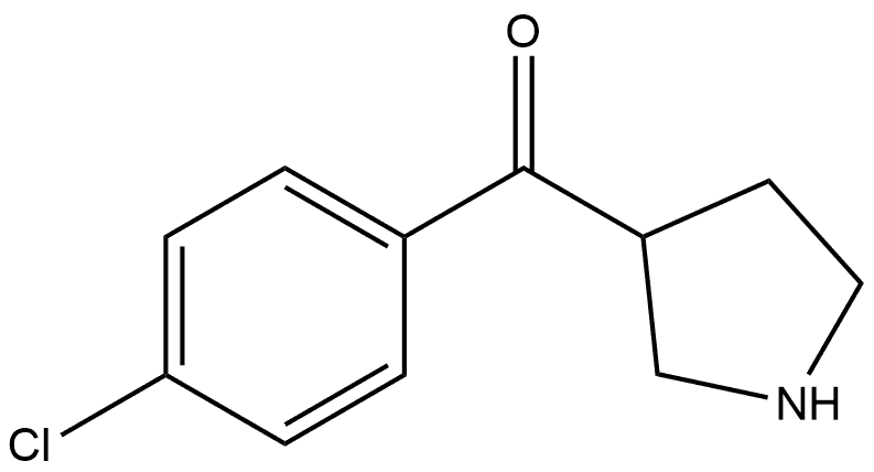 (4-Chlorophenyl)(pyrrolidin-3-yl)methanone HCl 结构式