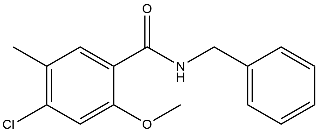 4-Chloro-2-methoxy-5-methyl-N-(phenylmethyl)benzamide Structure