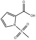 1-(甲磺酰基)-1H-吡咯-2-羧酸 结构式