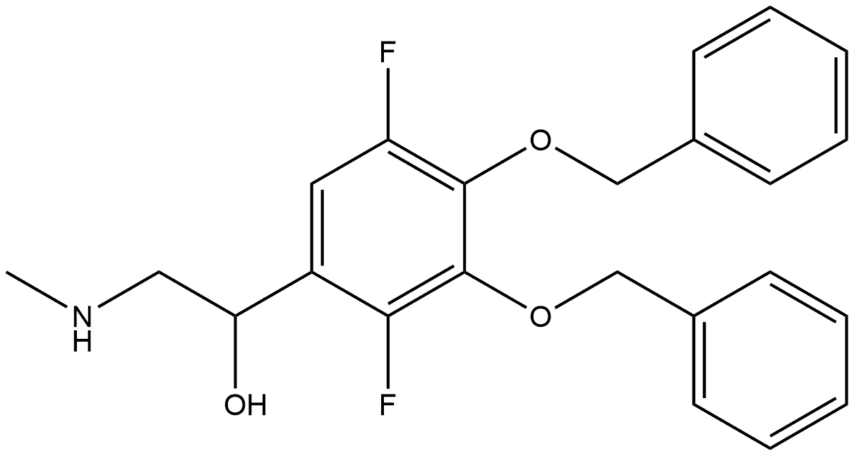 Benzenemethanol, 2,5-difluoro-α-[(methylamino)methyl]-3,4-bis(phenylmethoxy)- Structure