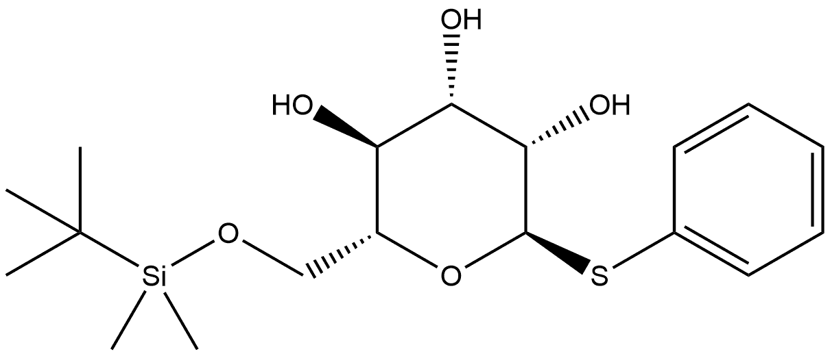 α-D-Mannopyranoside, phenyl 6-O-[(1,1-dimethylethyl)dimethylsilyl]-1-thio- Structure