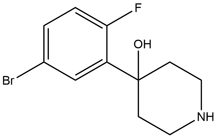 4-(5-bromo-2-fluorophenyl)piperidin-4-ol Structure