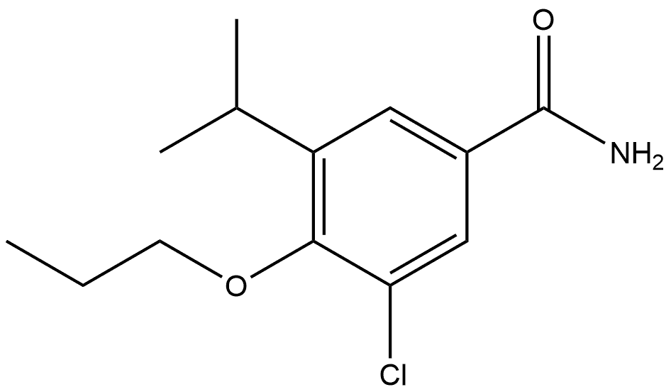 3-Chloro-5-(1-methylethyl)-4-propoxybenzamide Struktur