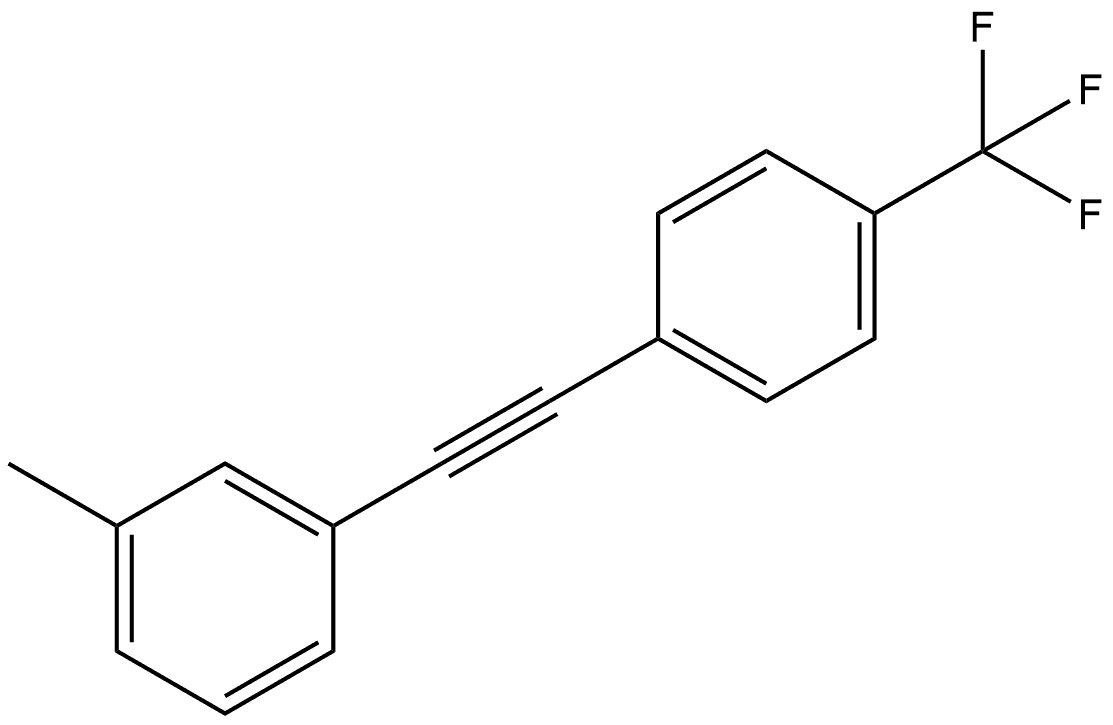 1-Methyl-3-[2-[4-(trifluoromethyl)phenyl]ethynyl]benzene,1527565-98-5,结构式